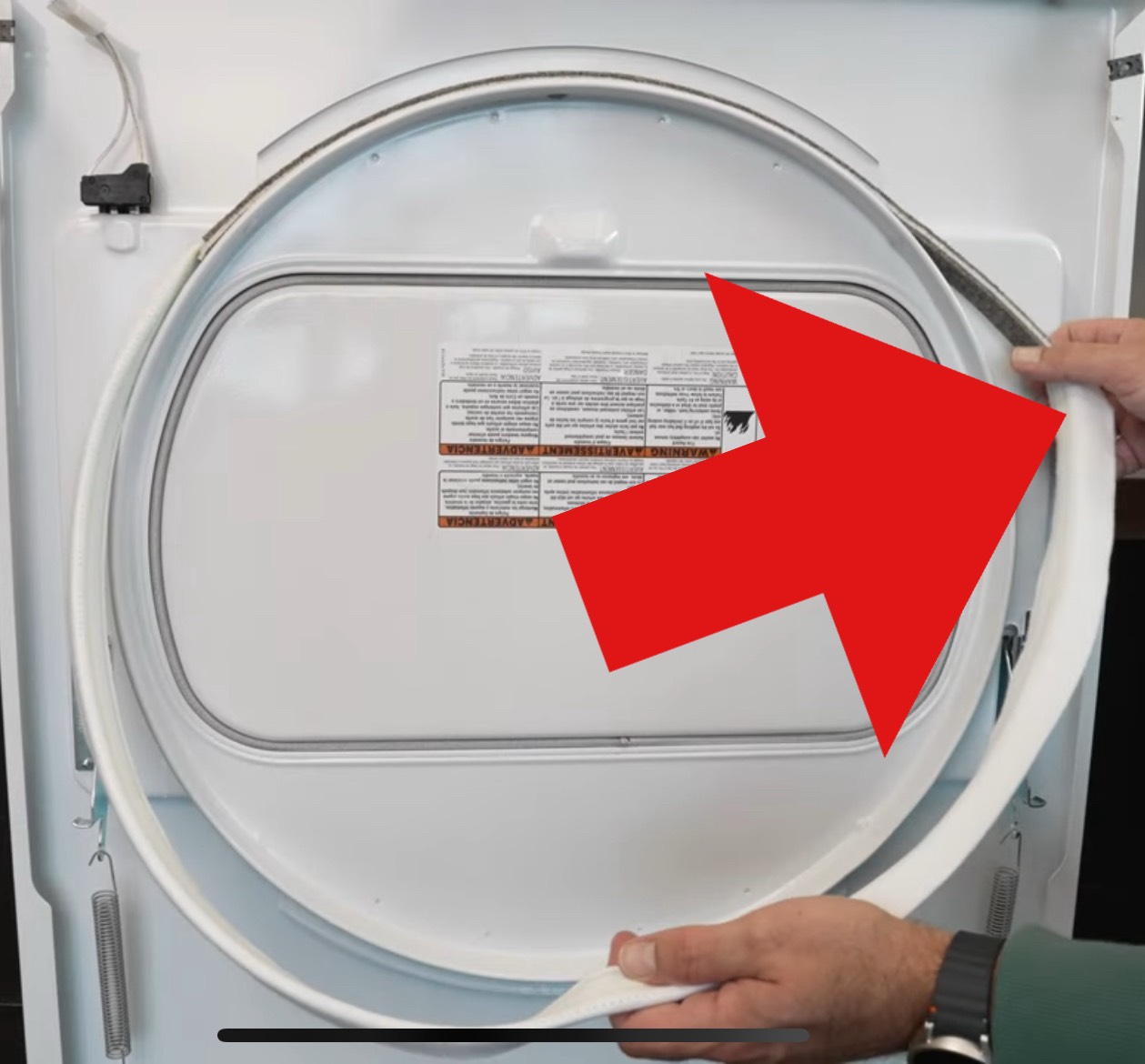 Rear Drum Felt Seal ผ้าสักหลาด**ด้านหน้า** เครื่องอบผ้า Whirlpool **ติดกับโครงถัง รุ่น 3LWED4705FW / 3LWED4705FW0