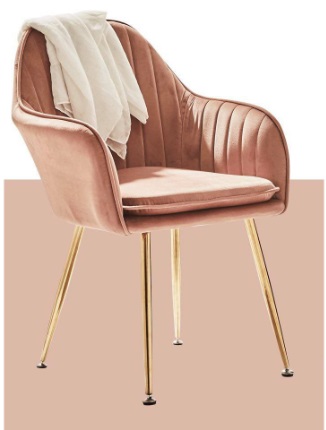 เก้าอี้ เก้าอี้กำมะหยี่ นั่งสบายรับน้ำหนักได้ดี สวยหรูดูดี เฟอร์นิเจอร์แต่งบ้าน