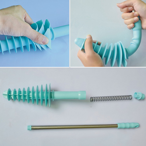 ที่ดูดส้วม ที่ดูดชักโครก เครื่องมือดูดส้วม ตัวปั๊มขจัดสิ่งอุดตันในท่อ แก้ปัญหา ส้วมตัน ท่อตัน รุ่น C2S058-MK-0081-BL