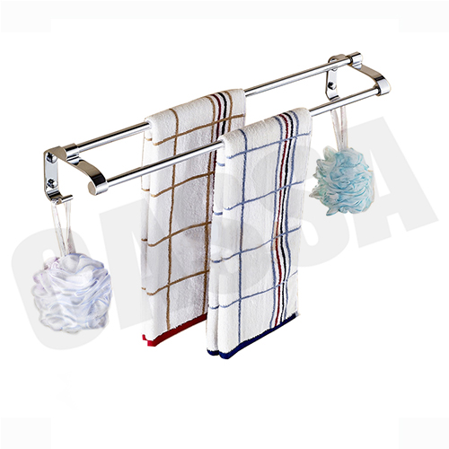 CASSA ราวแขวนผ้าขนหนูแบบราวคู่ สแตนเลส304 ติดผนังในห้องน้ำ รุ่น SUS304-CL10