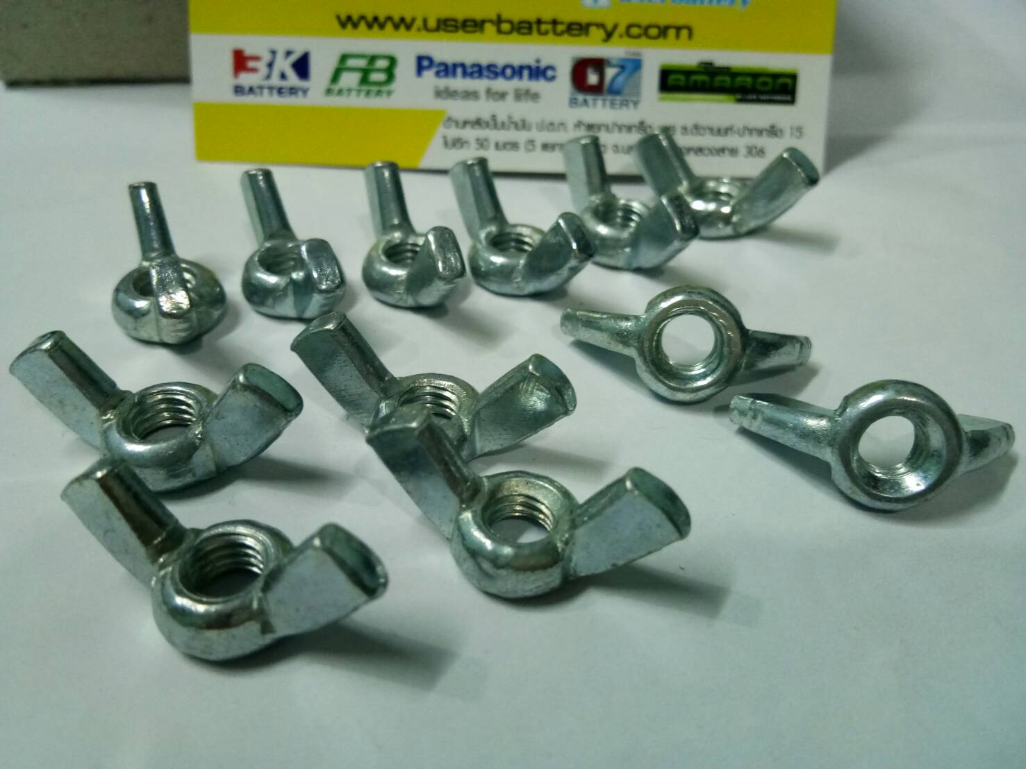 หัวน๊อตหางปลาเหล็กเหนียว M 6 -1.0 บรรจุ 12 ตัว /ถุง