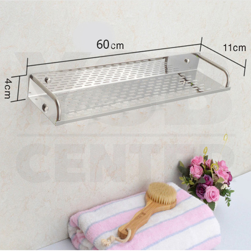 CASSA ชั้นวางของอเนกประสงค์ในห้องน้ำ 2in1 ไม่ต้องเจาะผนัง 1 ชั้น สแตนเลส