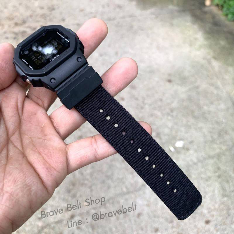 G Shock DW5600 หน้ายักษ์สีดำ สายนาโต้ AAA