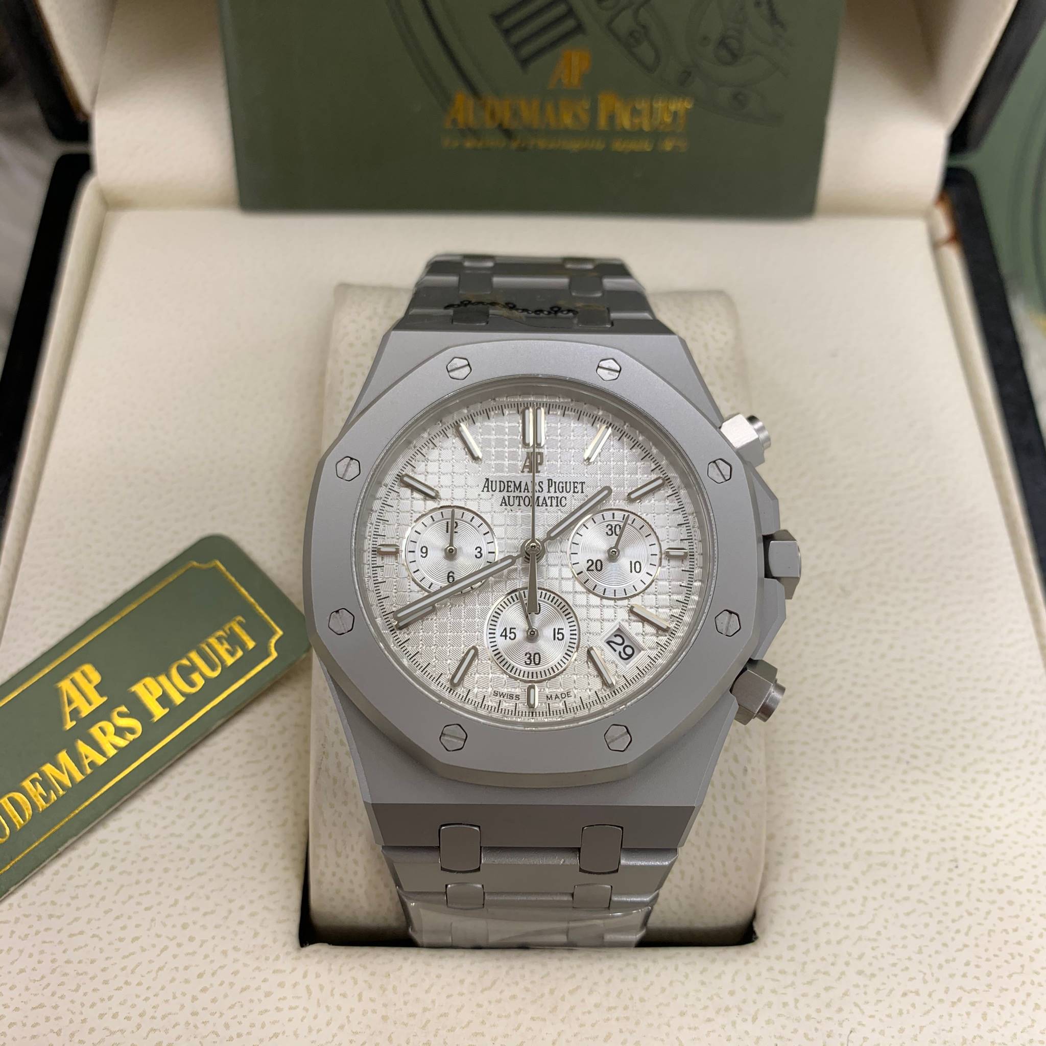 นาฬิกา Audemars Piguet Royal Oak Offshore Chronograpp สี Titanium Mirror Swiss