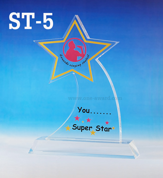 Code: ST-5 โล่อะคริลิค ความสูงตัวโล่ 7 -10 นิ้ว ความหนาอะคริลิค 15 มม. พร้อมเลเซอร์ข้อความและโลโก้ ลงสีได้ไม่เกิน 2 สี ***ราคาเริ่มต้นที่ 800 บาท***