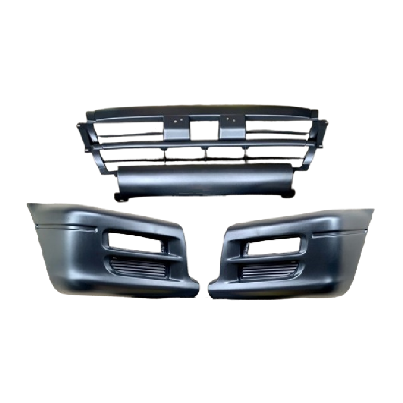 กันชนหน้า MITSUBISHI STRADA(สตราด้า) โฉมแรก แบบ 3ชิ้น ครบชุด สีดำ(ยังไม่ทำสี) ปี1995-2000 (รหัส:STD'95+มุมคู่)