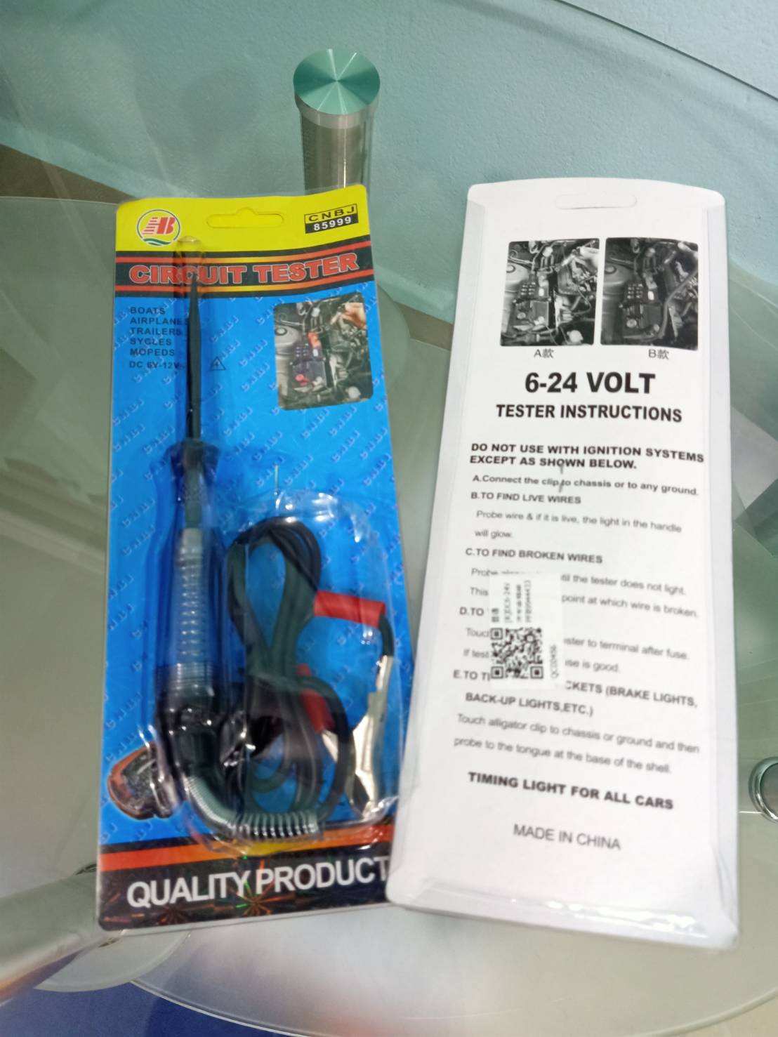 ไขควงวัดกระแสไฟรั่ว DC 6V - 12V - 24 V.