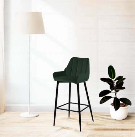 เก้าอี้ เก้าอี้บาร์ เก้าอี้ทรงสูง เก้าอี้เคาน์เตอร์บาร์ เฟอร์นิเจอร์แต่งบ้าน กำมะหยี่