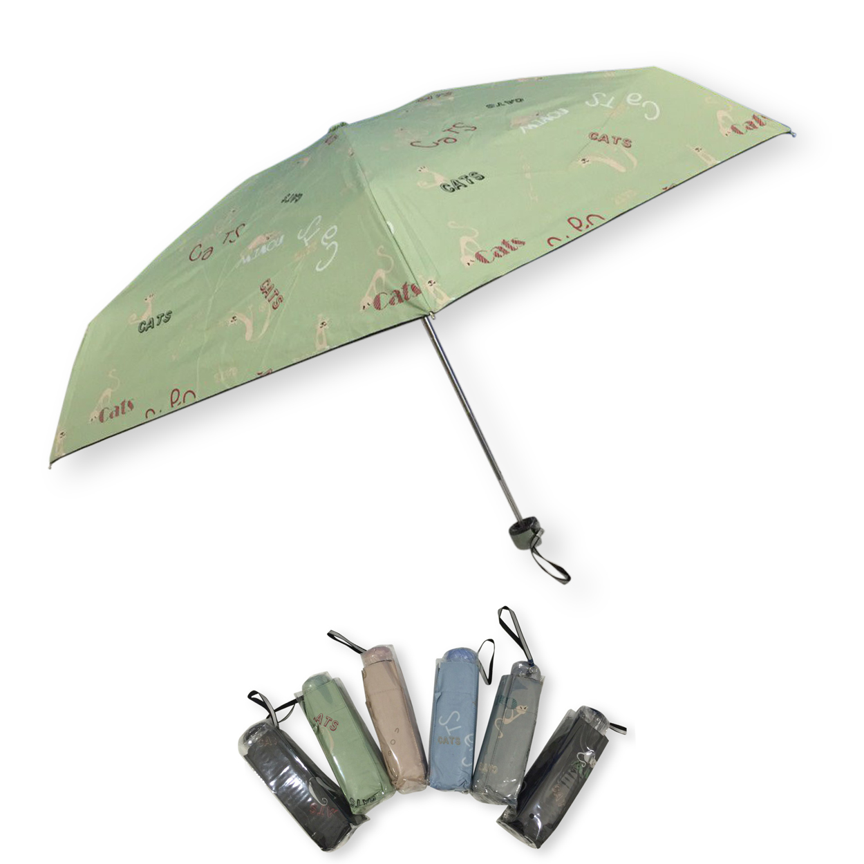 ร่มGBU5ตอนรหัส GM546ยูวีสีดำ นํ้าหนักเบา