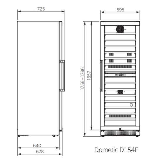 Dometic D154F ตู้แช่ไวน์ 154 ขวด