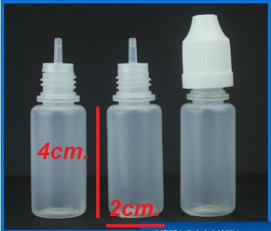 10 ml PE ขวดหยดขาวขุ่น ฝาดับเบิ้ลล็อค