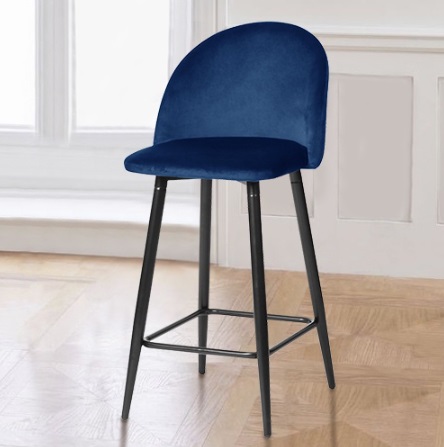 เก้าอี้ เก้าอี้บาร์ เก้าอี้ทรงสูง เก้าอี้เคาน์เตอร์บาร์ เฟอร์นิเจอร์แต่งบ้าน กำมะหยี่