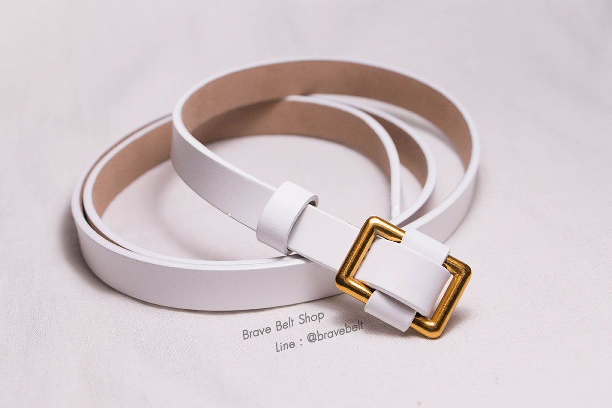 เข็มขัดหนังหัวแบบสอดล็อค สวยน่าใช้งาน
