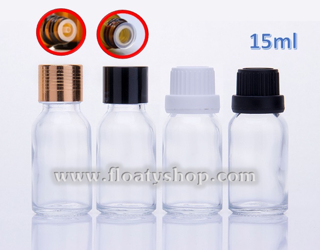 15ml ขวดแก้วใส