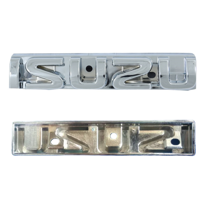 โลโก้หน้ากระจัง ISUZU D-MAX(ดีแม็ก) 2WD ตัวเตี้ย โฉมแรก เท่านั้น ชุบโครเมียม ปี2002-2003 (รหัส:DMAX'02 ชุบ)