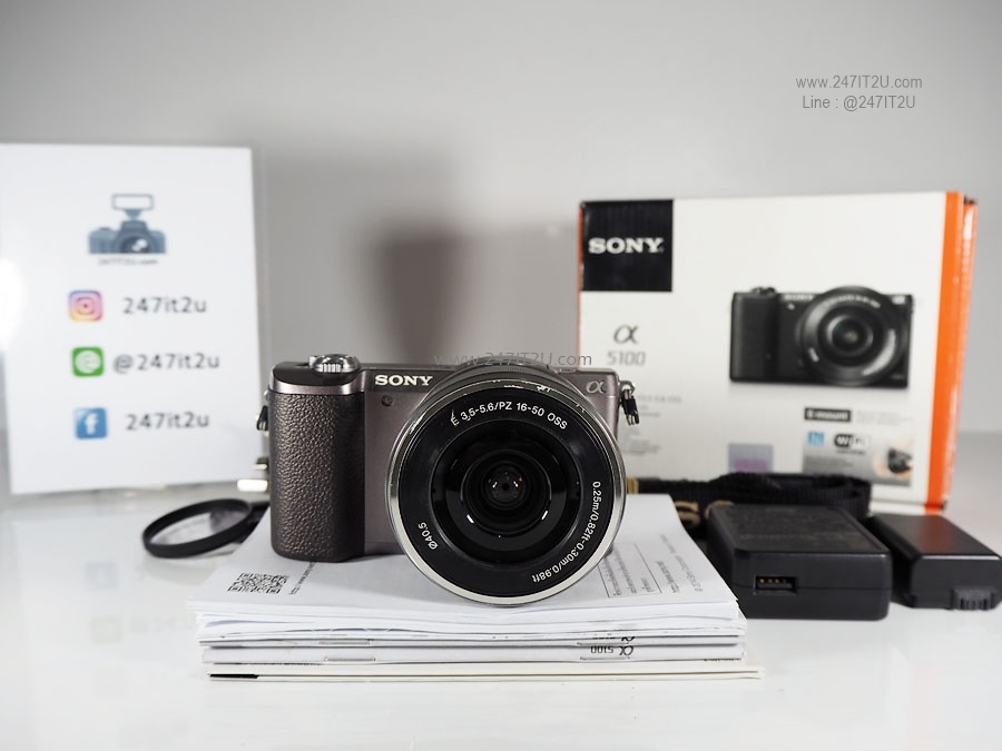 Sony A5100 พร้อมเลนส์ 16-50mm ชัตเตอร์ 7xx ครั้ง brown