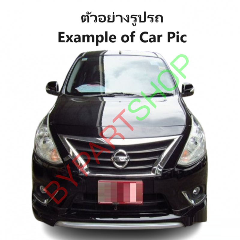 ไฟตัดหมอก/ไฟสปอร์ตไลท์ NISSAN ALMERA(อัลเมร่า) ฝาครอบดำ(คาดชุบ) โฉมที่2 ปี2014-2017 (ครบชุด) (รับประกัน 6เดือน) (NS731)