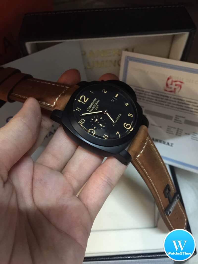 นาฬิกา Panerai Luminor GMT Pam 441 Ceramic PVD สายหนังแท้