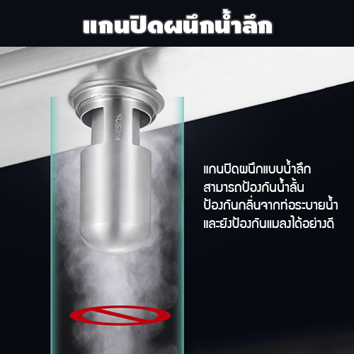 รางระบายน้ำ สแตนเลส304 ตะแกรงระบายน้ำ กันกลิ่น แมลง สแตนเลสขึ้นรูปหนาอย่างดี 80 100 cm CL0291 - CL0294