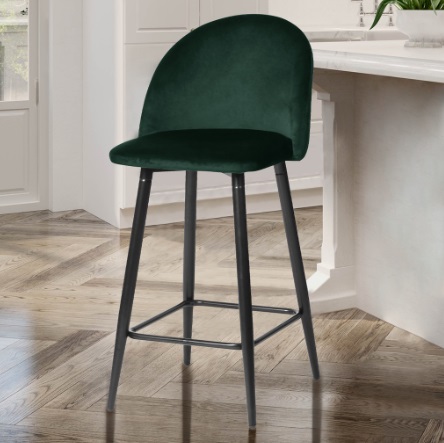 เก้าอี้ เก้าอี้บาร์ เก้าอี้ทรงสูง เก้าอี้เคาน์เตอร์บาร์ เฟอร์นิเจอร์แต่งบ้าน กำมะหยี่