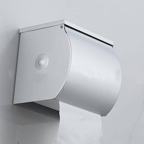 กล่องใส่กระดาษทิชชู พร้อมที่เขี่ยบุหรี่ ในห้องน้ำ อลูมีเนียม รุ่น C1M076-ALM-8035