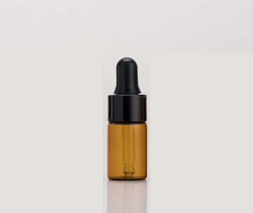3ml ขวดแก้วสีชา ดรอปเปอร์
