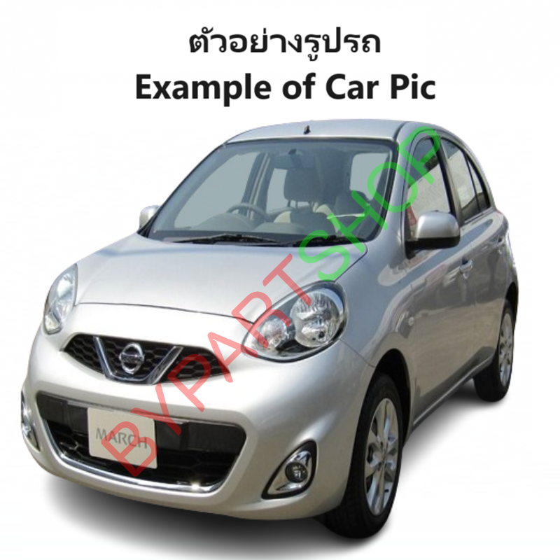 กระจกมองข้าง NISSAN MARCH(มาร์ช) รุ่นปรับ+พับไฟฟ้า 5สาย ฝาครอบสีดำ(งานไม่ทำสี) ปี2010-2021 -ราคาต่อข้าง-