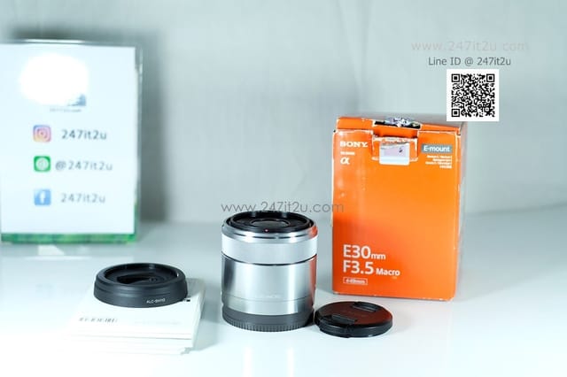 เลนส์ Sony 30mm f3.5 macro สี silver