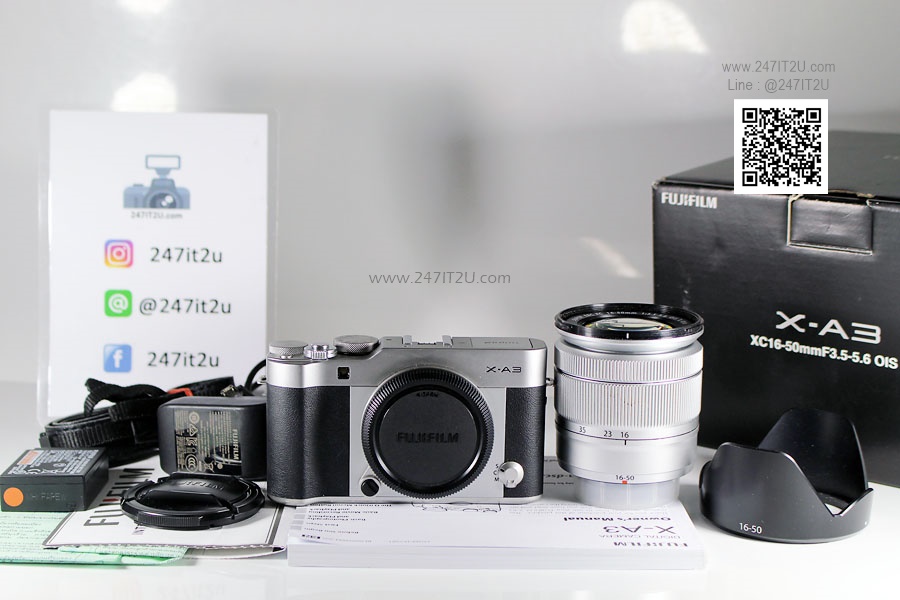 Fujifilm X-A3 +16-50mm สี Silver เครื่องศูนย์ ประกันถึง กพ. 2563