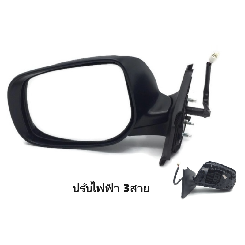 -แท้ศูนย์- กระจกมองข้าง TOYOTA YARIS(ยาริส) โฉมที่1,2 รุ่นปรับไฟฟ้า 3สาย ปี2006-2012 (ไม่มีฝาครอบหลัง) -ราคาต่อข้าง-