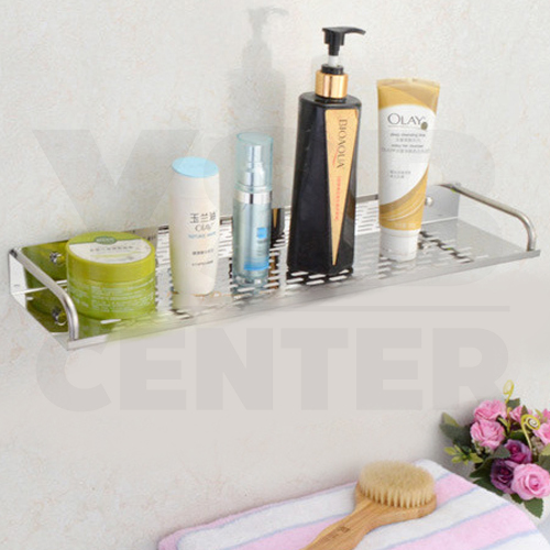 CASSA ชั้นวางของอเนกประสงค์ในห้องน้ำ 2in1 ไม่ต้องเจาะผนัง 1 ชั้น สแตนเลส