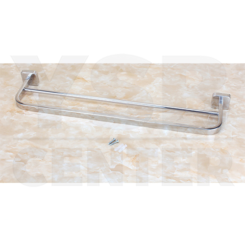 CASSA ราวแขวนผ้า สแตนเลส304 ราวคู่ ในห้องน้ำ แบบติดผนัง ท่อใหญ่ แบบเหลี่ยม ขนาด60cm. รุ่น C20-SUS304-260