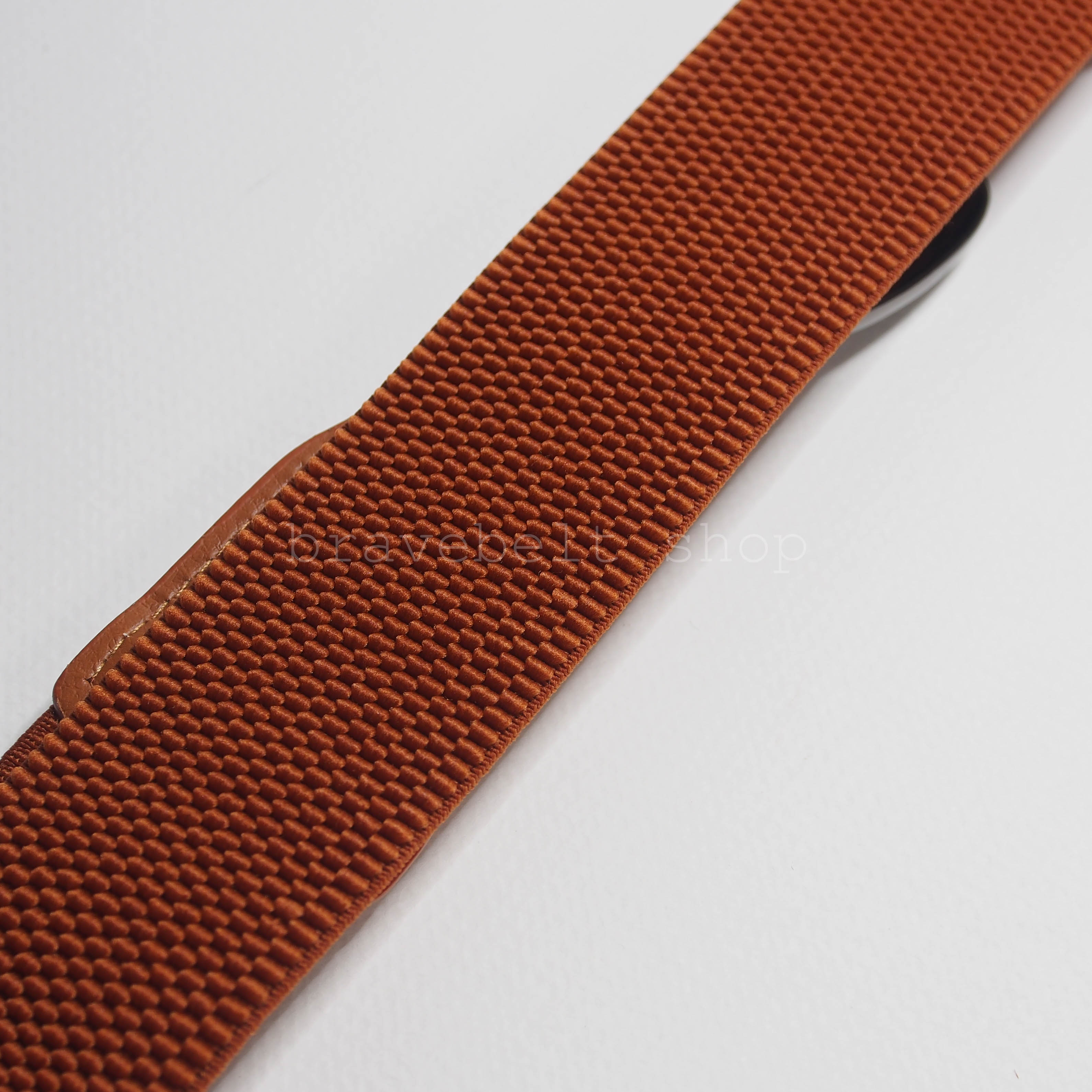 เข็มขัดวินเทจผู้หญิงฟรีไซต์แบบยางยืด เข็มขัดสีน้ำตาลสวยน่าใส่มาก