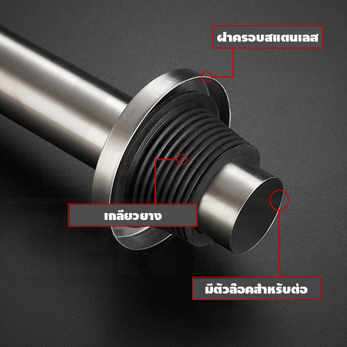 ชุดท่อน้ำทิ้ง ชาร์ปอ่างล้างหน้า ท่อน้ำทิ้งใต้อ่างล้างหน้า สแตนเลสแท้ 304 รุ่น C1M100-S304-AG-027