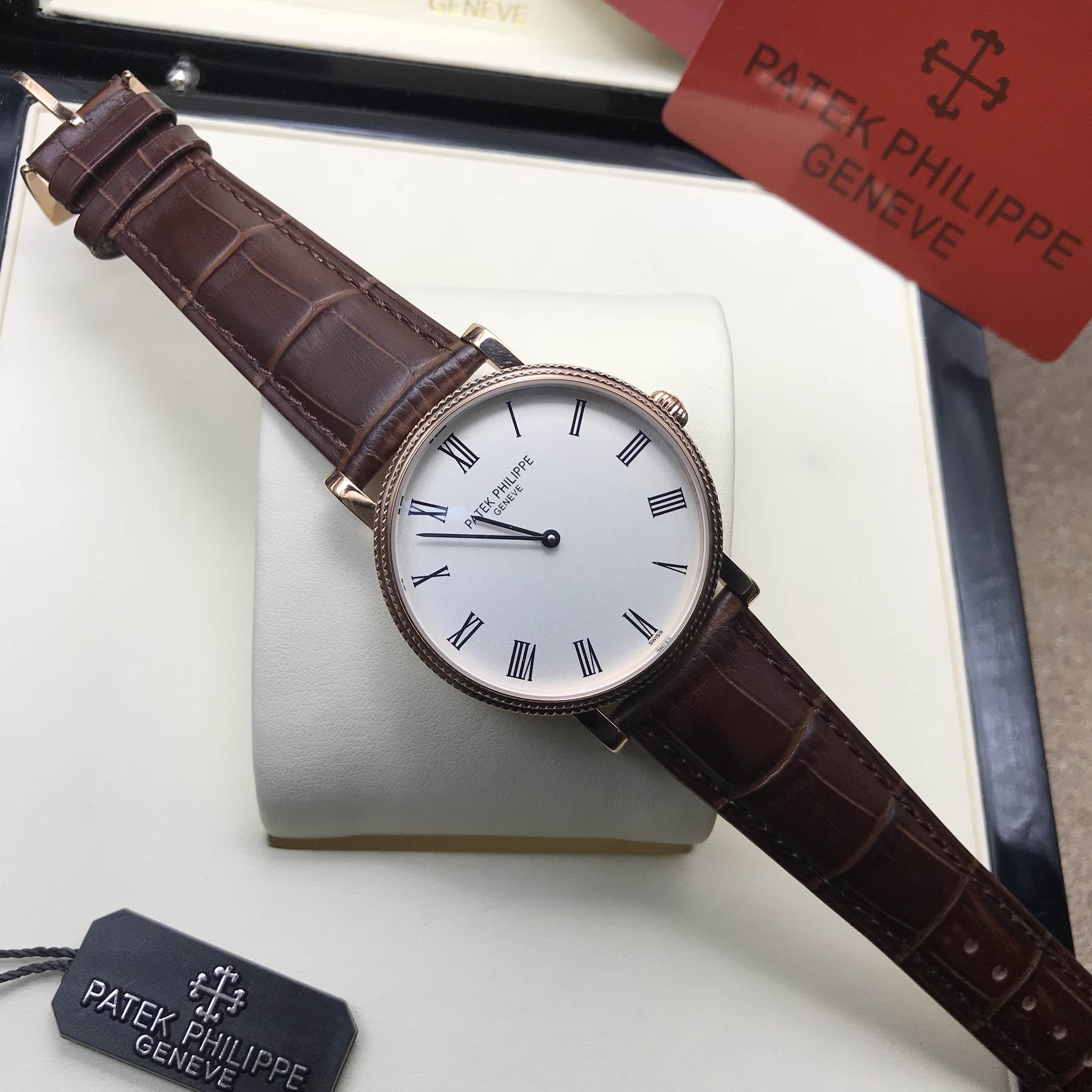 นาฬิกา Patek Philippe Calatrava 5120 - Stainless Case Mirror Swiss หน้าปัดขาว