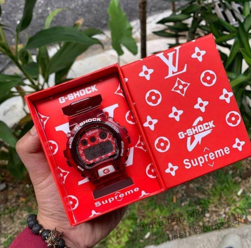 G shock Dw6900 supreme สีแดง Topmirror