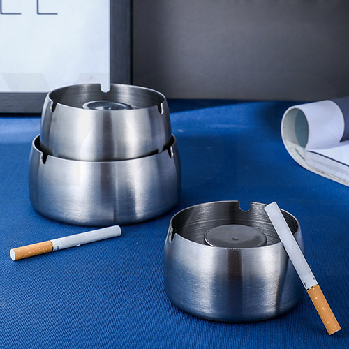 ที่เขี่ยบุหรี่ ที่วางบุหรี่ ที่เขี่ยบุหรี่สแตนเลส 410 ป้องกันลม แข็งแรง ทนทาน