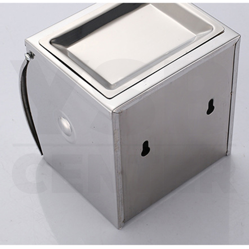 CASSA กล่องใส่กระดาษทิชชู พร้อมที่เขี่ยบุหรี่ ในห้องน้ำ แสตนเลส304 รุ่น C1M050-SUS304-8112