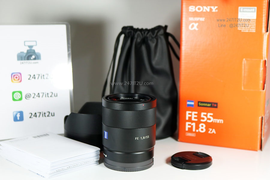 เลนส์ Sony Sonnar T* FE 55mm f/1.8 ZA สภาพดี ยกกล่อง