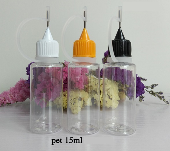 15ml PET ขวดหยดใส ฝาหัวเข็ม