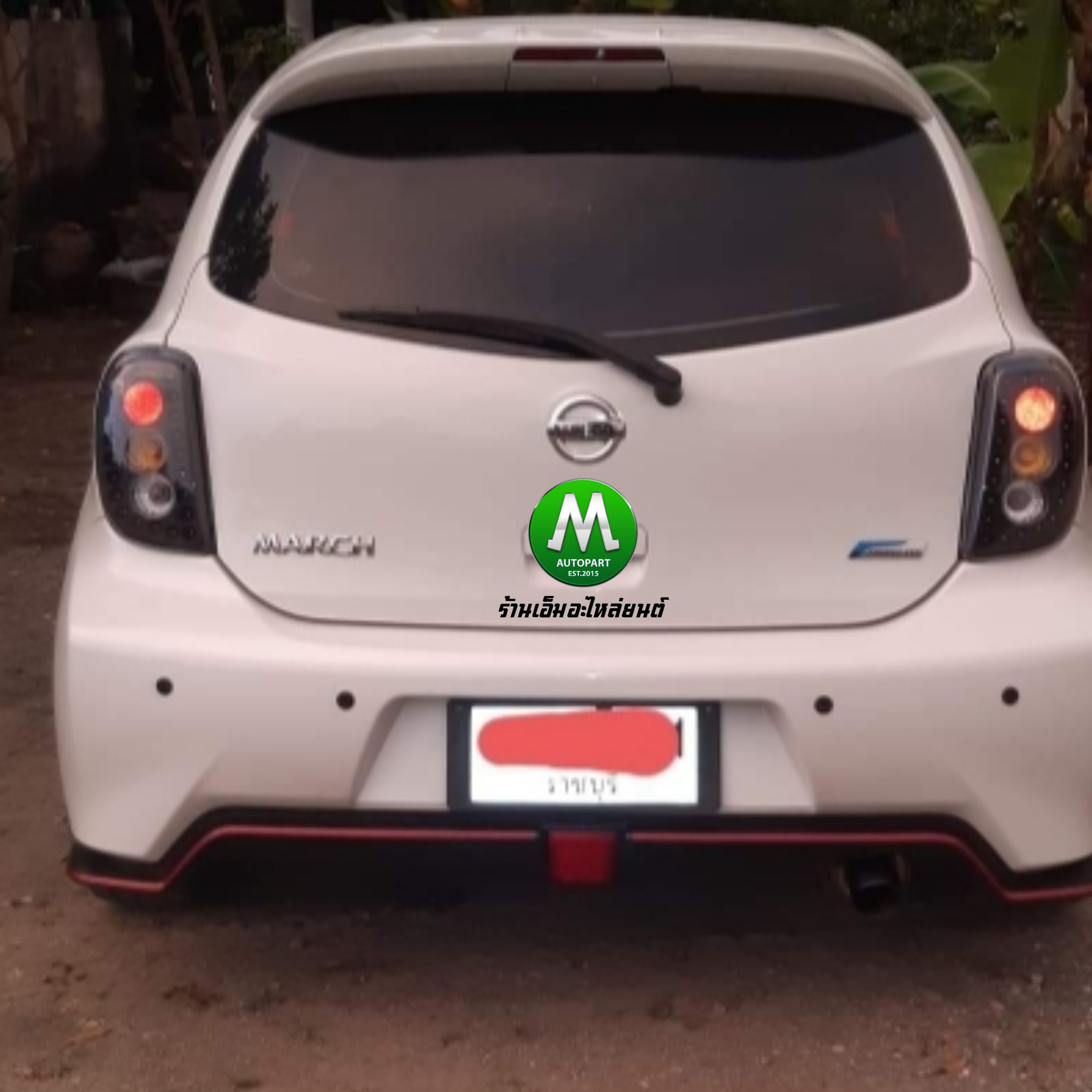 ไฟท้ายนิสสันมาร์ช ไฟท้ายแต่ง LED NISSAN MARCH 2010 2011 2012 รับประกันสินค้า 1 เดือน