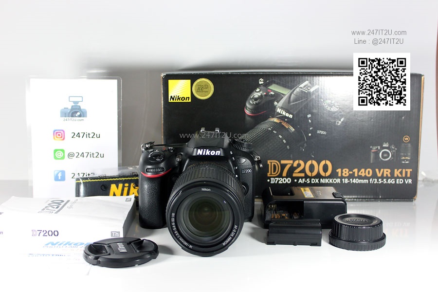 Nikon D7200 พร้อมเลนส์ 18-140mm f3.5-5.6 VR