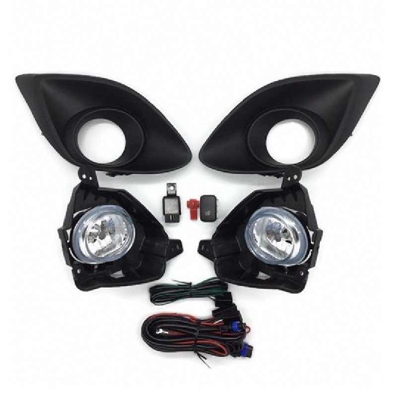 ไฟตัดหมอก/ไฟสปอร์ตไลท์ MAZDA2 ฝาครอบดำ ปี2009-2012 (ครบชุด) (รับประกัน 6เดือน) (MZ413B)