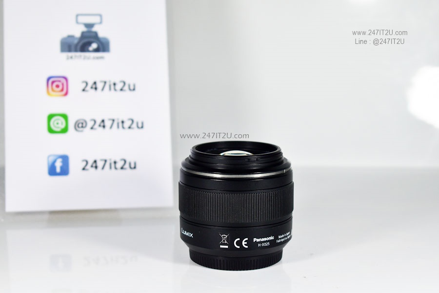 เลนส์ Panasonic 25mm f1.4 เครื่องศูนย์ สีดำ