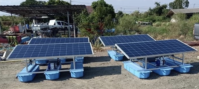 กังหันตีน้ำ ระบบโซล่าเซลล์(4 ใบพัด)