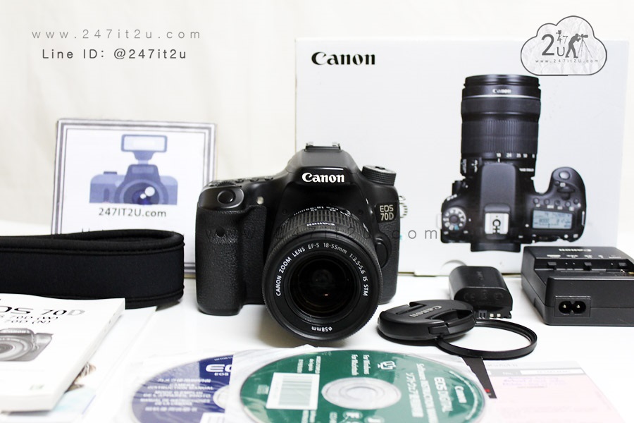 Canon 70D พร้อมเลนส์ 18-55mm f3.5-5.6 is STM เครื่องศูนย์
