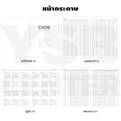 สมุดโน๊ต สมุดบันทึก ไดอารี่ สมุดเขียน B6 กระเป๋าซิป PU พร้อมปากกา ตัวกระเป๋าใส่นามบัตรได้