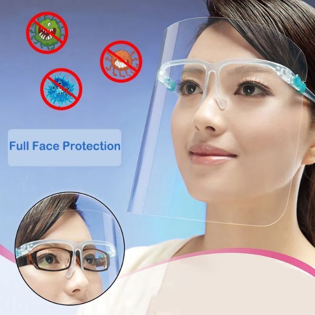หน้ากากพลาสติกใส (Face Shiled) ทรงแว่นตา
