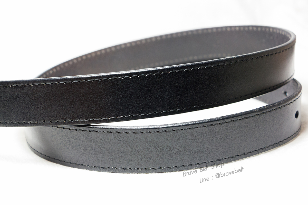 เข็มขัดหนังแท้ สายกว้าง 2 ซม หนังดำสวยๆหัวเงินเทา