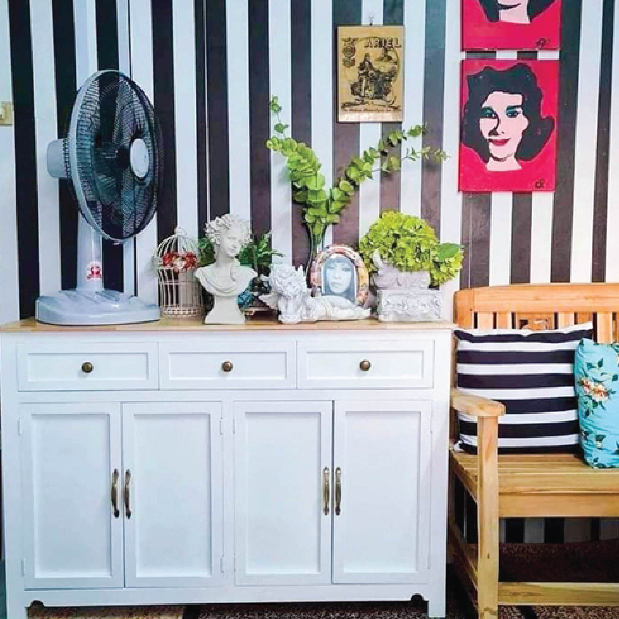 ชั้นวางของ ลิ้นชักเก็บของ ตู้ใส่ของ ชั้นวางสไตล์มินิมอล (ไม่ต้องประกอบ) สีขาว PT006-CB5